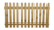 Płot sztachetowy gładki 180/100 cm 