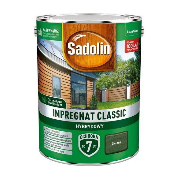 SADOLIN Impregnat Classic Hybrydowy Zielony 4,5 L