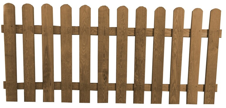 Płot sztachetowy gładki brąz 180/120 cm