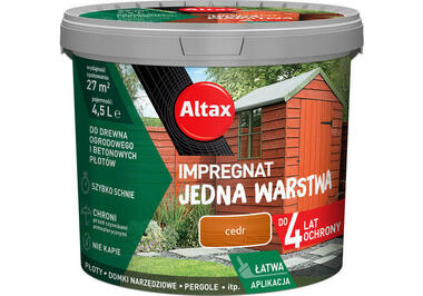 ALTAX Impregnat Jedna Warstwa Cedr 4,5 L
