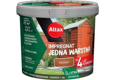 ALTAX Impregnat Jedna Warstwa Kasztan 4,5 L