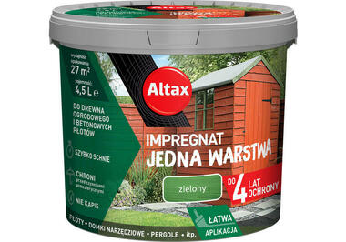 ALTAX Impregnat Jedna Warstwa Zielony 4,5 L